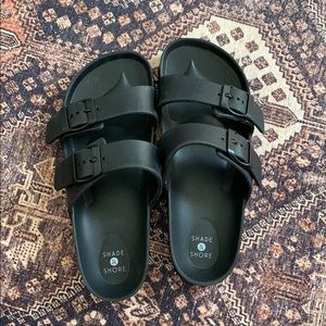 Black slip on Birkenstock’s